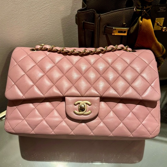 Chanel Lambskin Quilted Medium Double Flap Sakura Pink - Picture 3 of 14